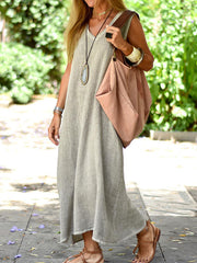 Flared Hem Sleeveless Dress