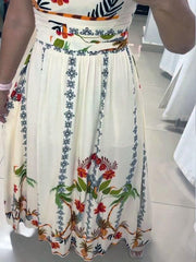 Women's Boho Summer Floral Print Spaghetti Strap Dress