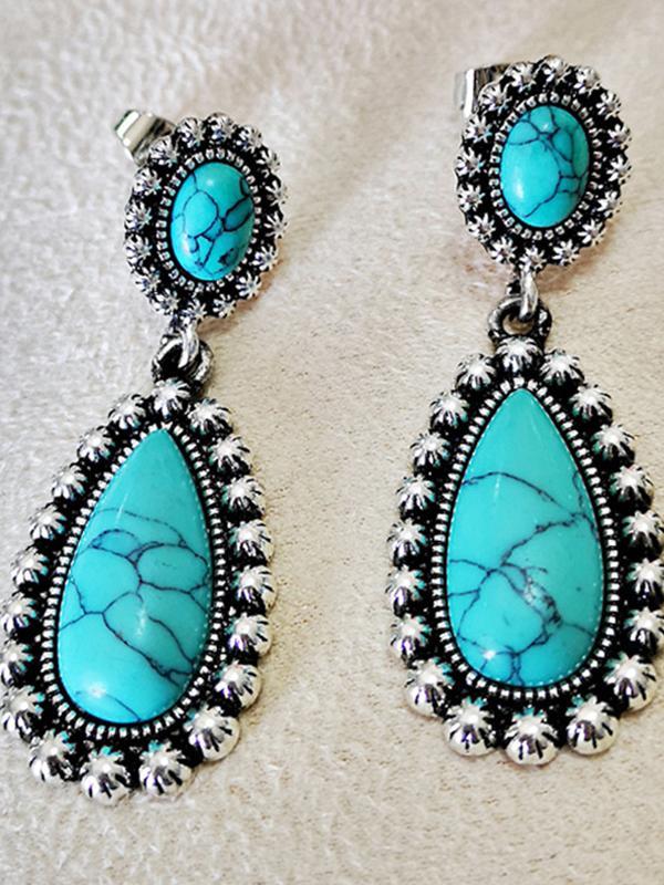 Boho Turquoise Drop Earrings