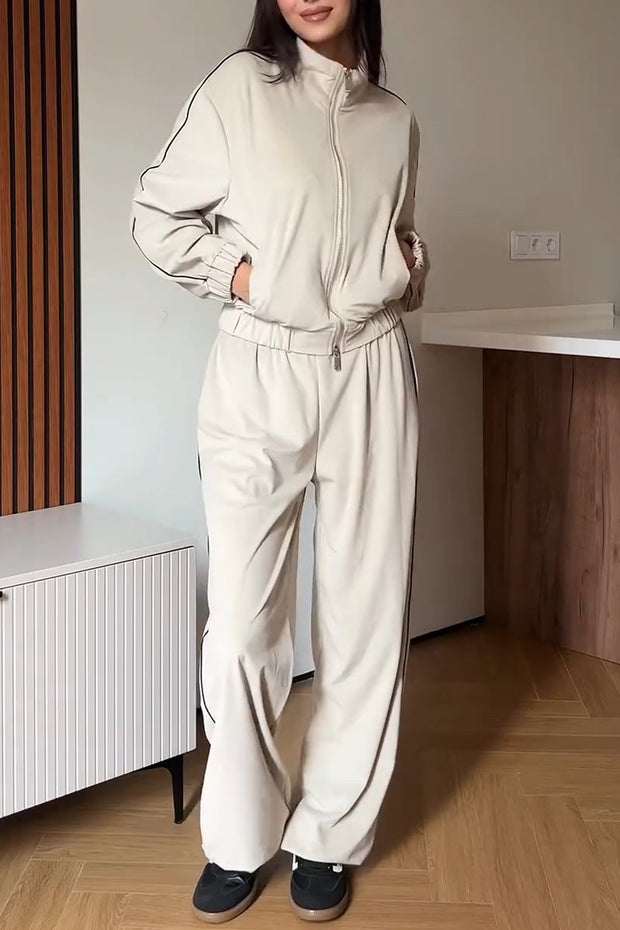 Women's Casual Sports Two-piece Pants Suit