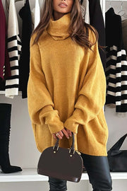 Women's casual turtleneck loose sweater