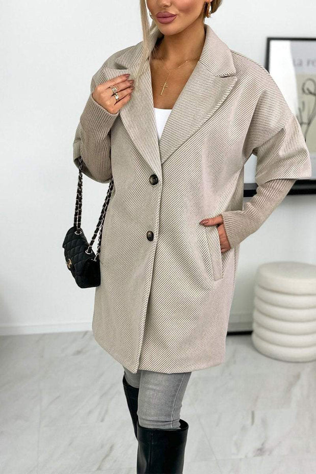 Women's Casual Lapel Mid-length Coat