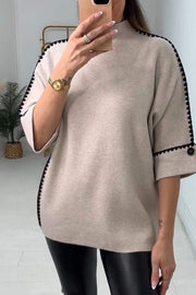 Women's High Crew Neck Solid Color Short-sleeved Top