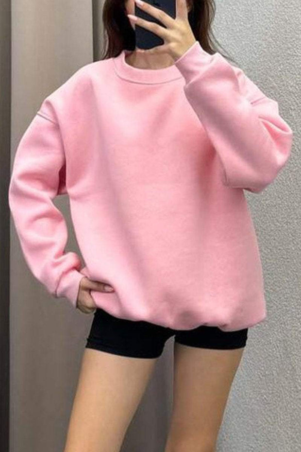 Women's Casual Round-neck Pullover Sweatshirt