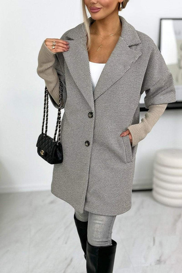 Women's Casual Lapel Mid-length Coat