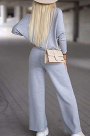 Women's Off-shoulder Long-sleeved Sweatshirt Two-piece Suit