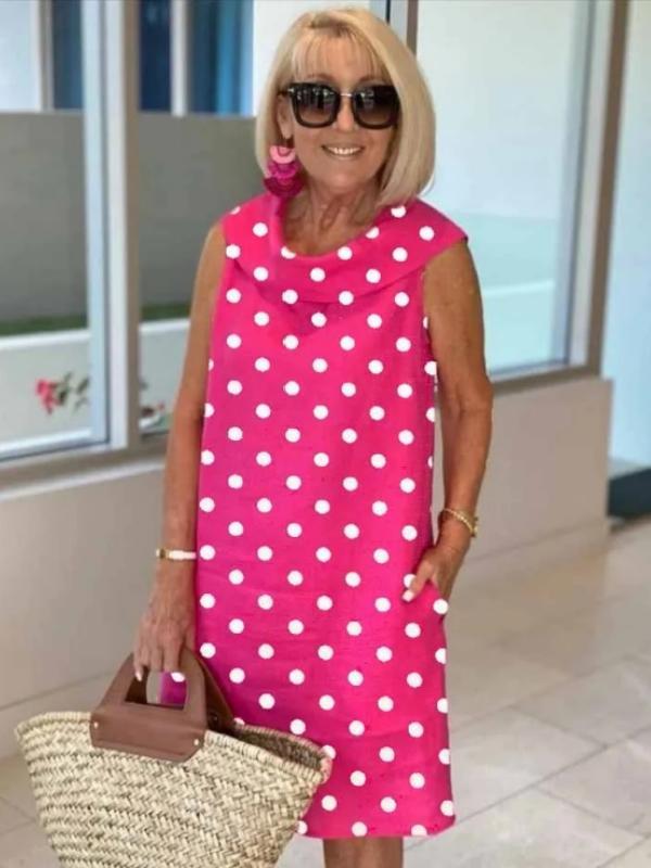 Polka Dot Sleeveless Dress