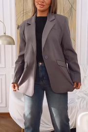 Women's stylish commuter lapel blazer