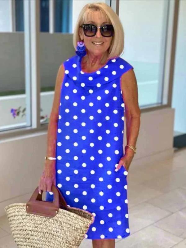 Polka Dot Sleeveless Dress