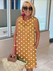 Polka Dot Sleeveless Dress