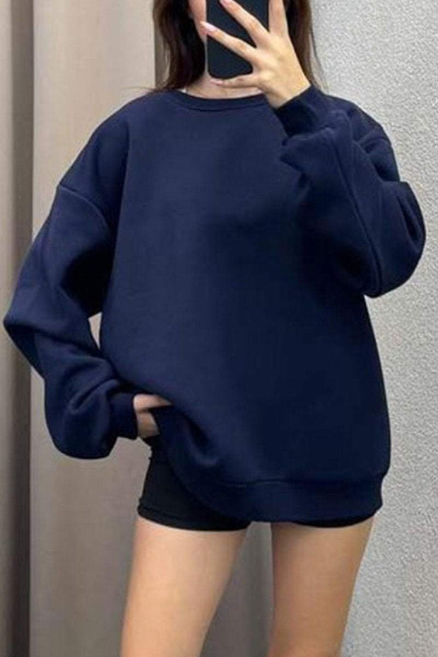 Women's Casual Round-neck Pullover Sweatshirt