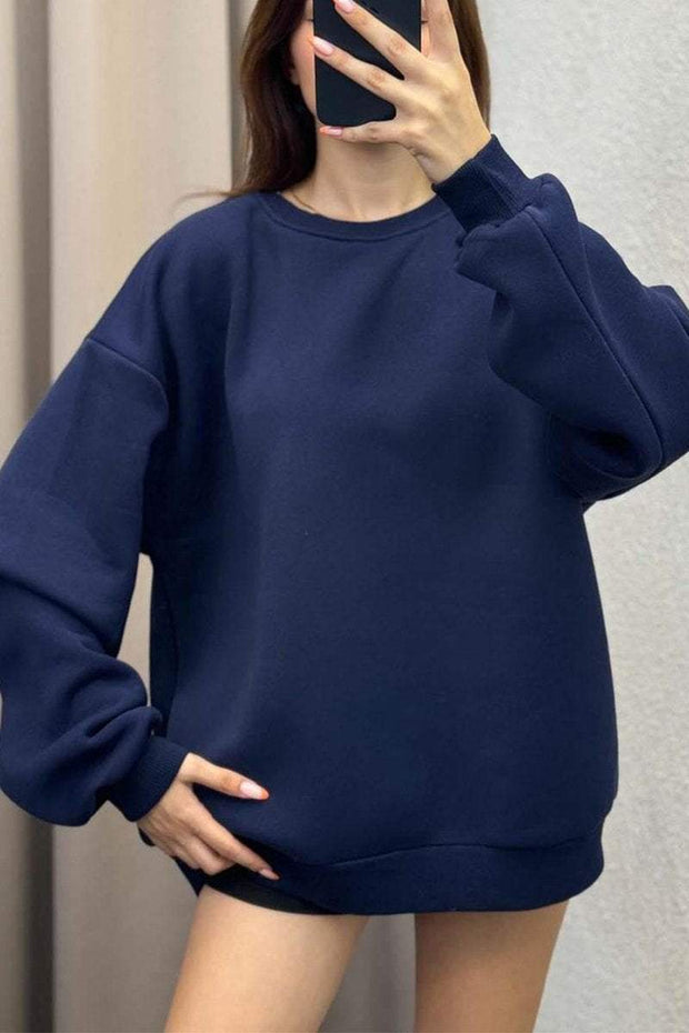 Women's Casual Round-neck Pullover Sweatshirt