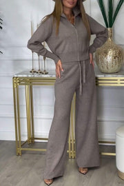 Women's Turtleneck Long Sleeve Hoodies Two-piece Set