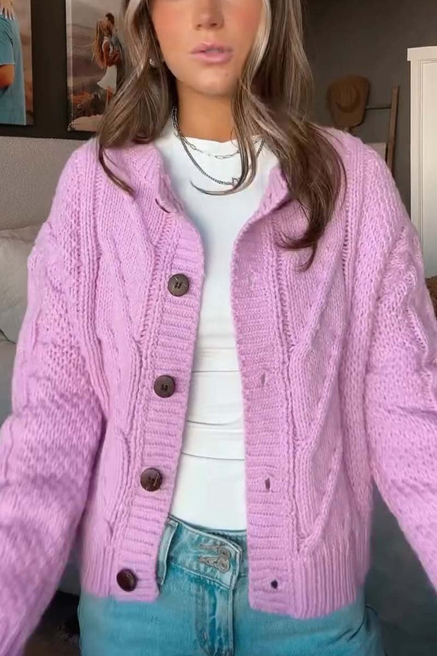 Women's casual solid color sweater cardigan