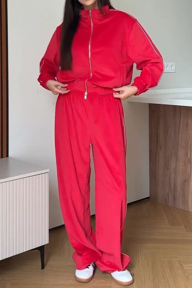 Women's Casual Sports Two-piece Pants Suit