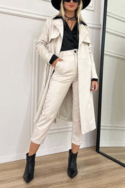 Women's fashionable long coat pants suit