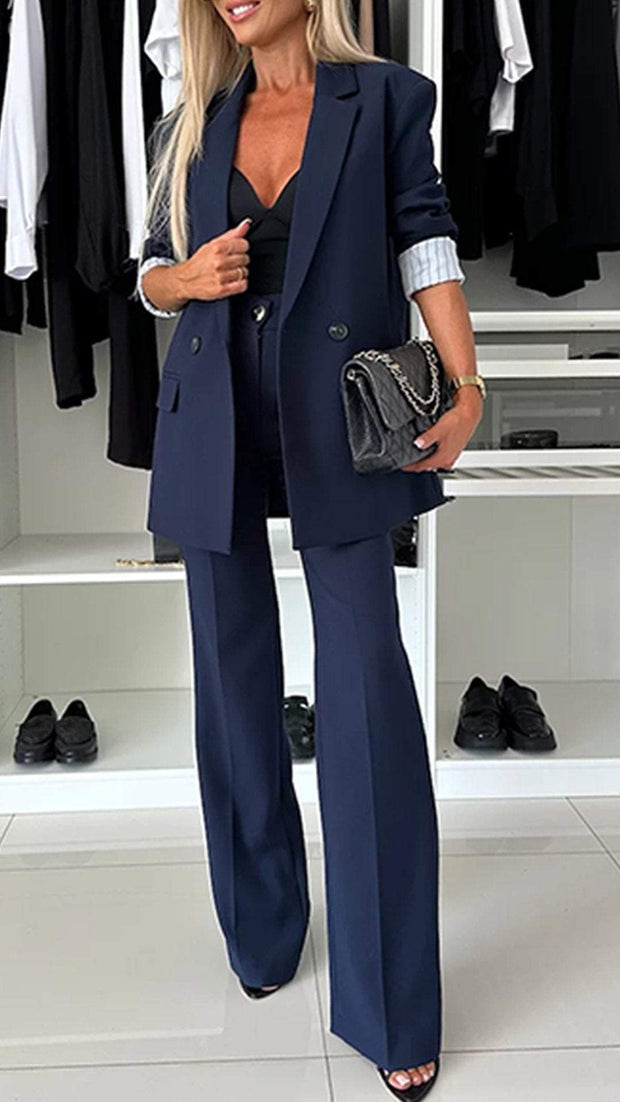 Women's Lapel Long Sleeve Casual Suit