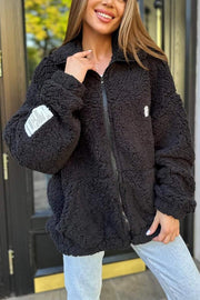 Women's Casual Lapel Lamb Wool Coat