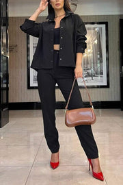 Women's Casual Lapel Two-piece Suit