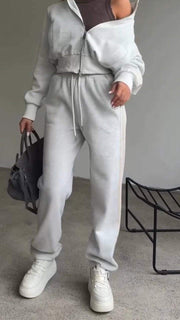 Solid Color Tracksuit for Women