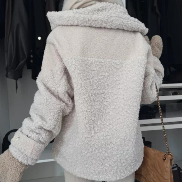 Women's Lapel Long Sleeve Fur Coat