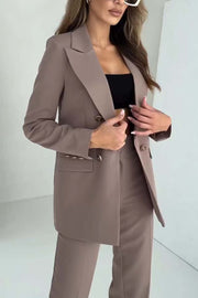 Women's fashion solid color suit