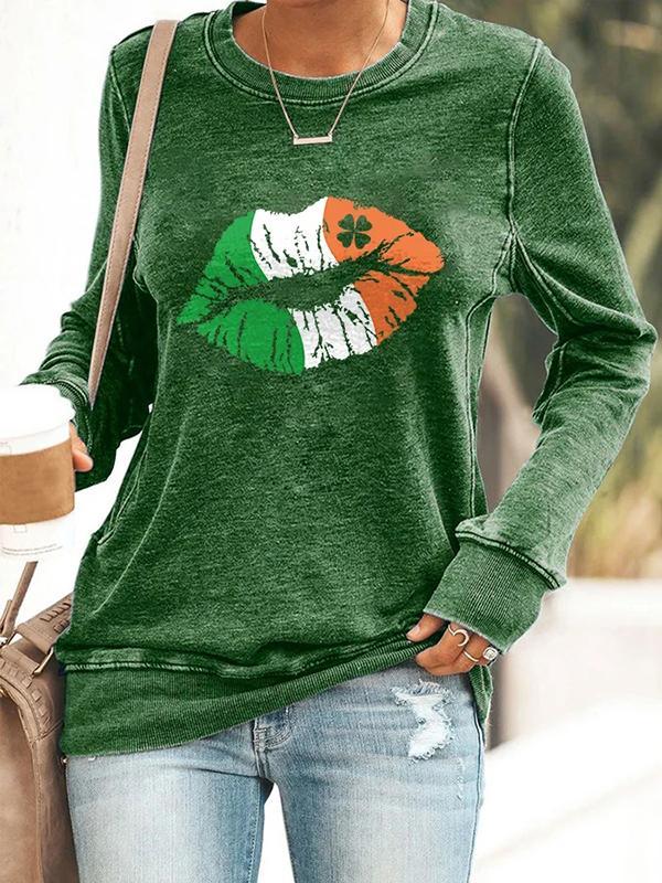 Women's St Patrick'S Day Print Casual Sweatshirt