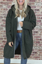 Women's Long Sleeve Hooded Star Coat