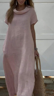 Women's Summer Crew-neck Long Dress