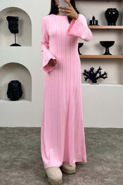 Women's Slim Fit Solid Color Maxi Dress