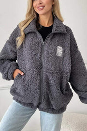 Women's Casual Lapel Lamb Wool Coat