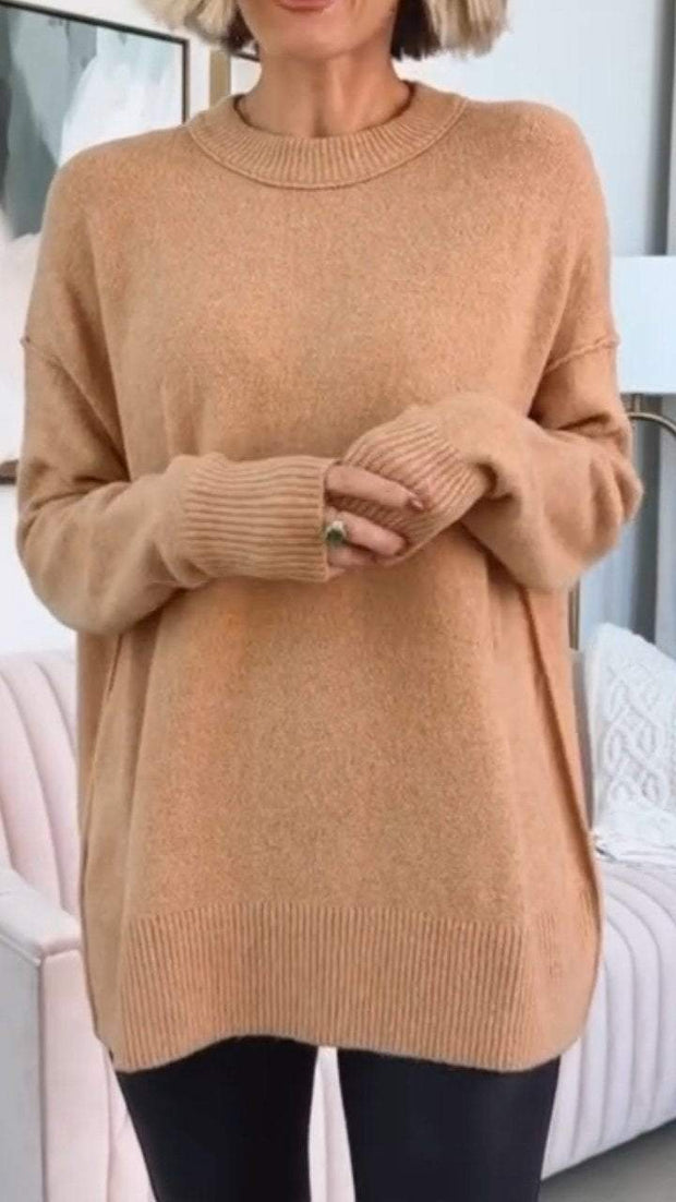 Women's Crew Neck Sweater Top