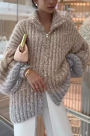 Women's Sparkling Sweater Cardigan