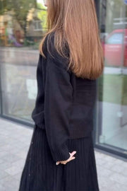 Women's Turtleneck Long Sleeve Sweater Skirt Two Piece Set