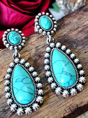 Boho Turquoise Drop Earrings