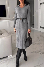 Temperament knitted dress