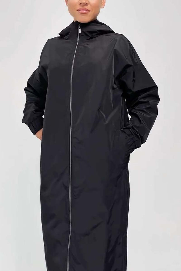 Women's casual loose mid-length windbreaker