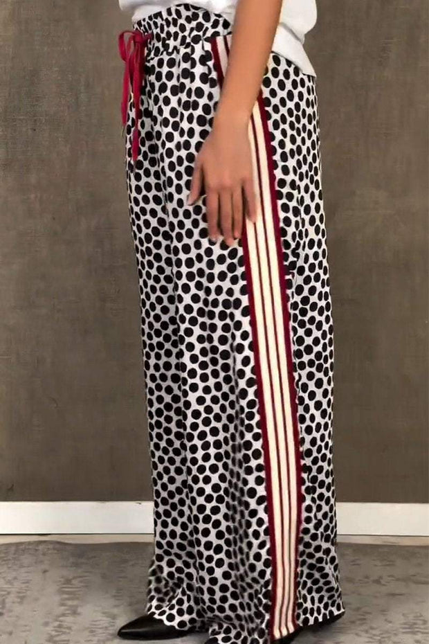 Women's Casual Polka Dot Stripe Pants