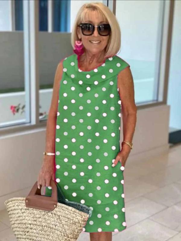 Polka Dot Sleeveless Dress