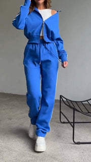 Solid Color Tracksuit for Women