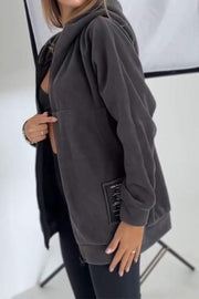 Women's Casual Solid Color Zipper Cardigan