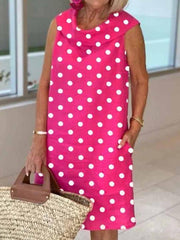 Polka Dot Sleeveless Dress