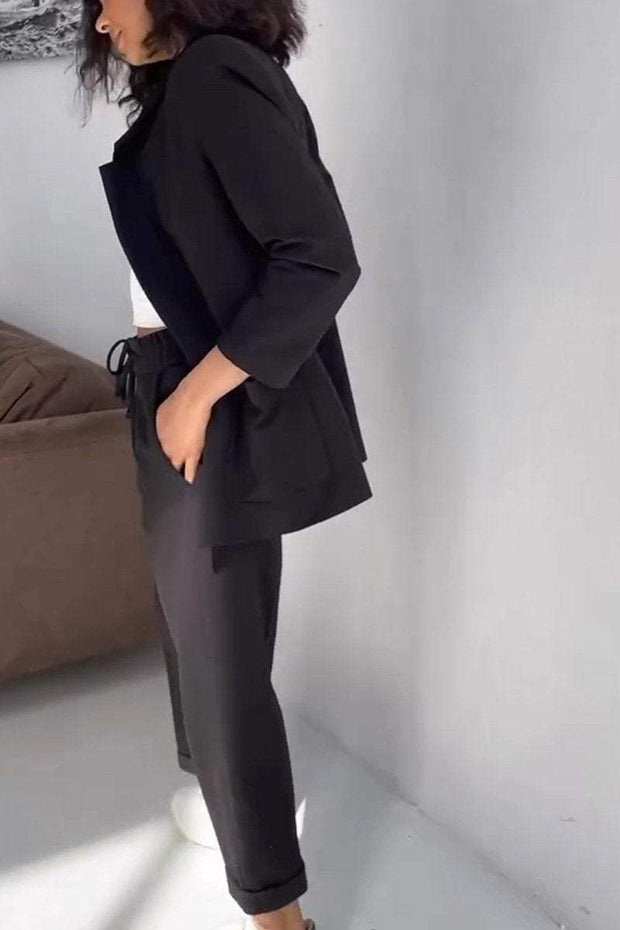 Women's Lapel Long Sleeve Casual Suit