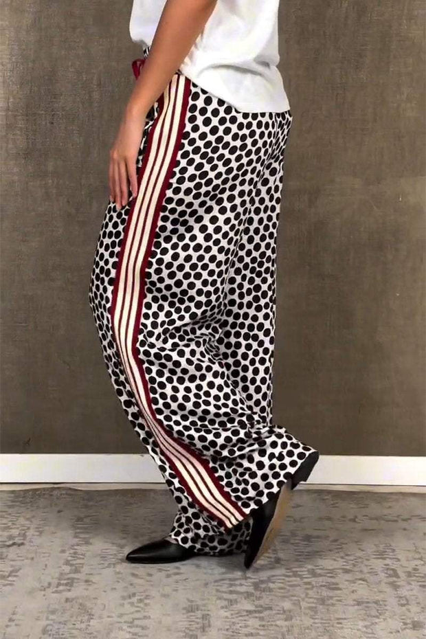 Women's Casual Polka Dot Stripe Pants