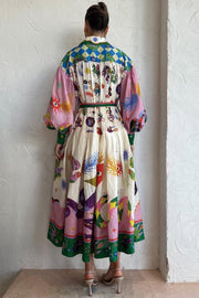 Ethnic print long dress