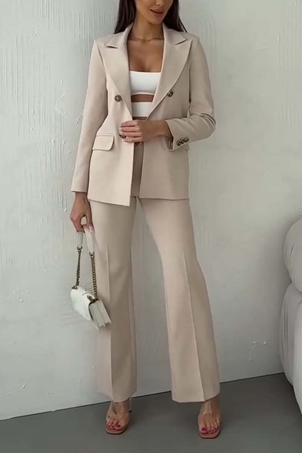 Women's fashion solid color suit