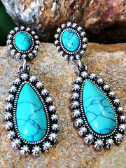 Boho Turquoise Drop Earrings