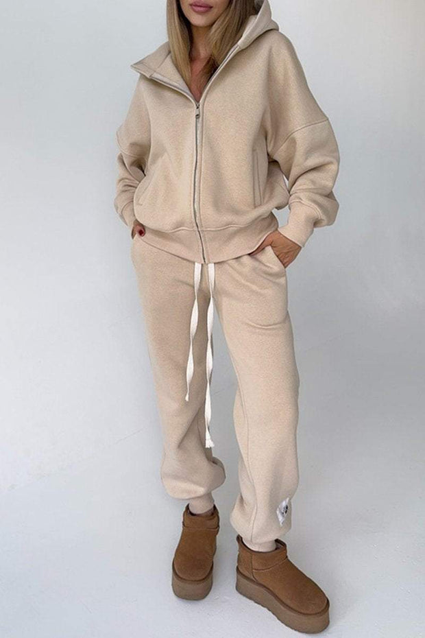 Women's Long Sleeve Hoodies Two-Piece Set