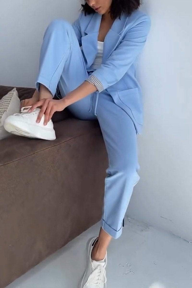 Women's Lapel Long Sleeve Casual Suit