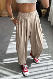 Women's loose solid color casual pants